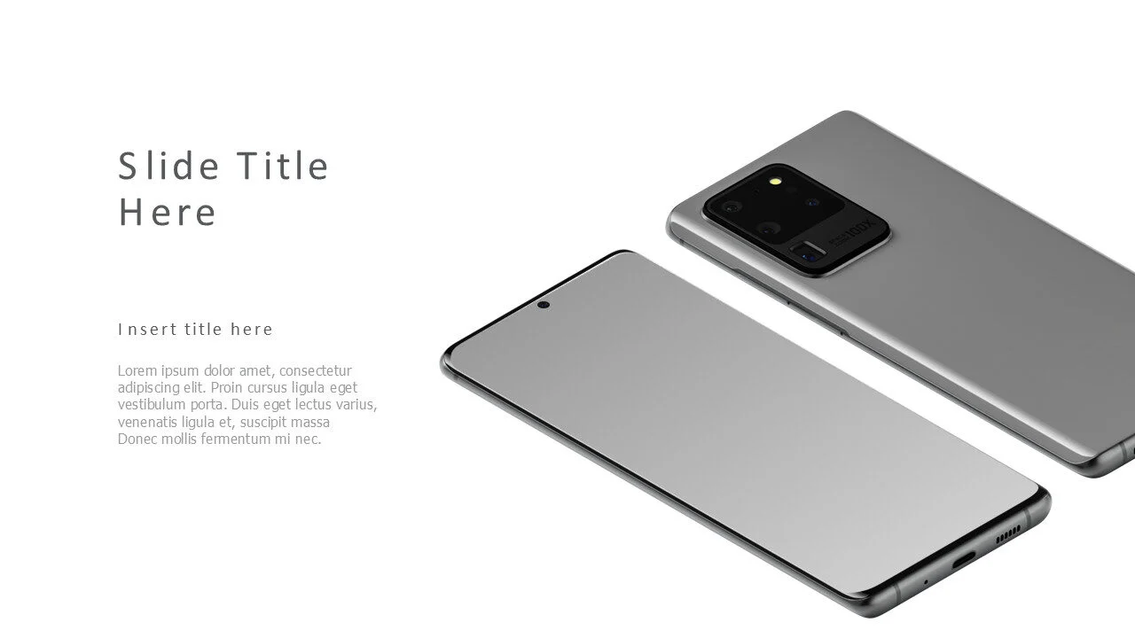 3D Samsung mobile mockup