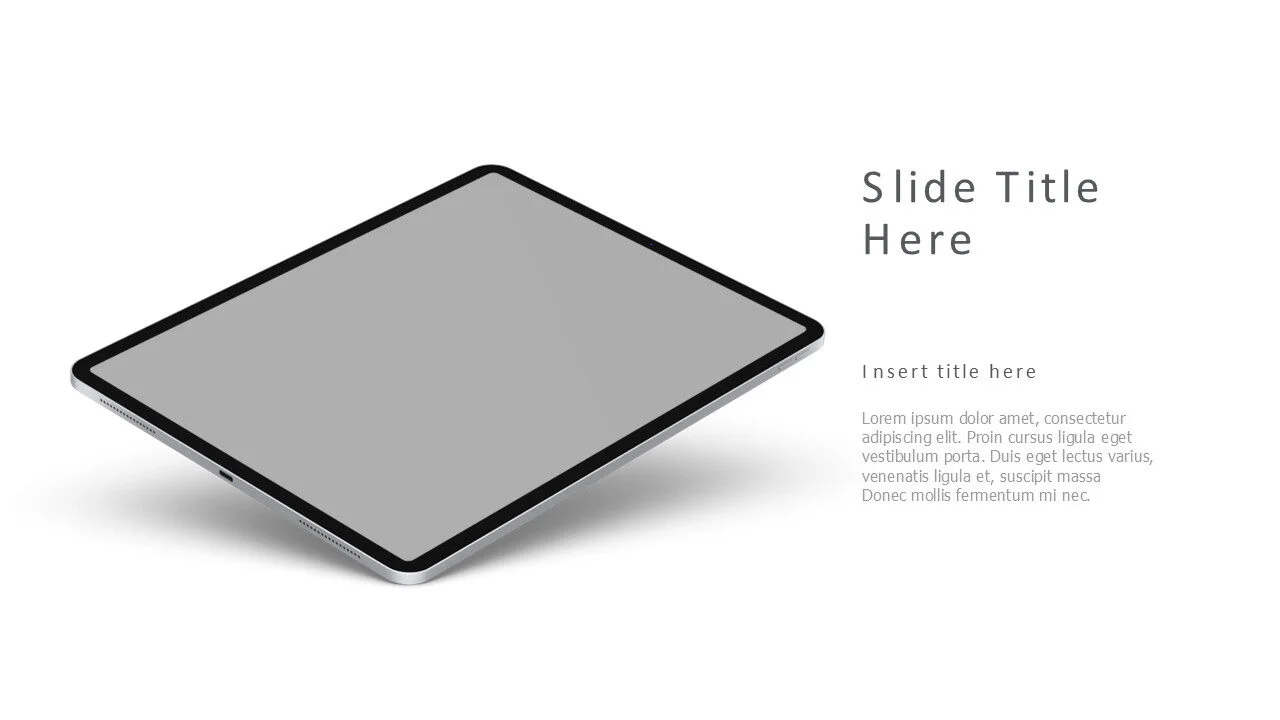 3d left Ipad mockup