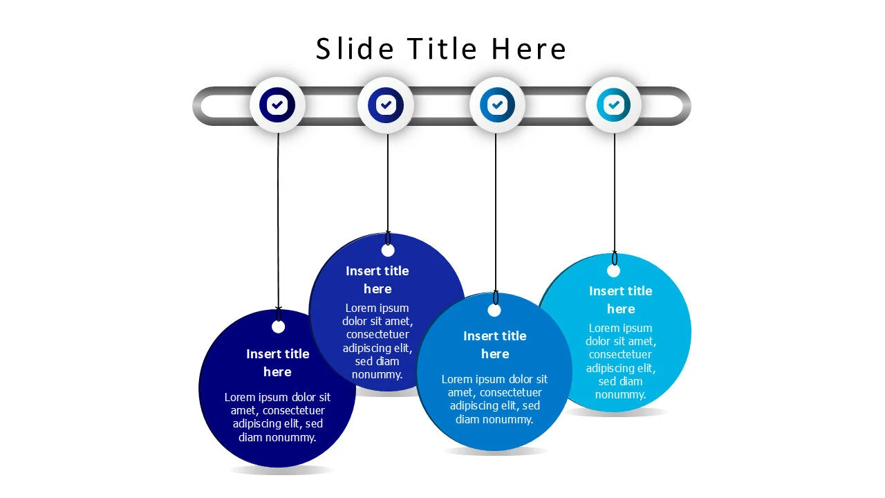 4 circles content infographic