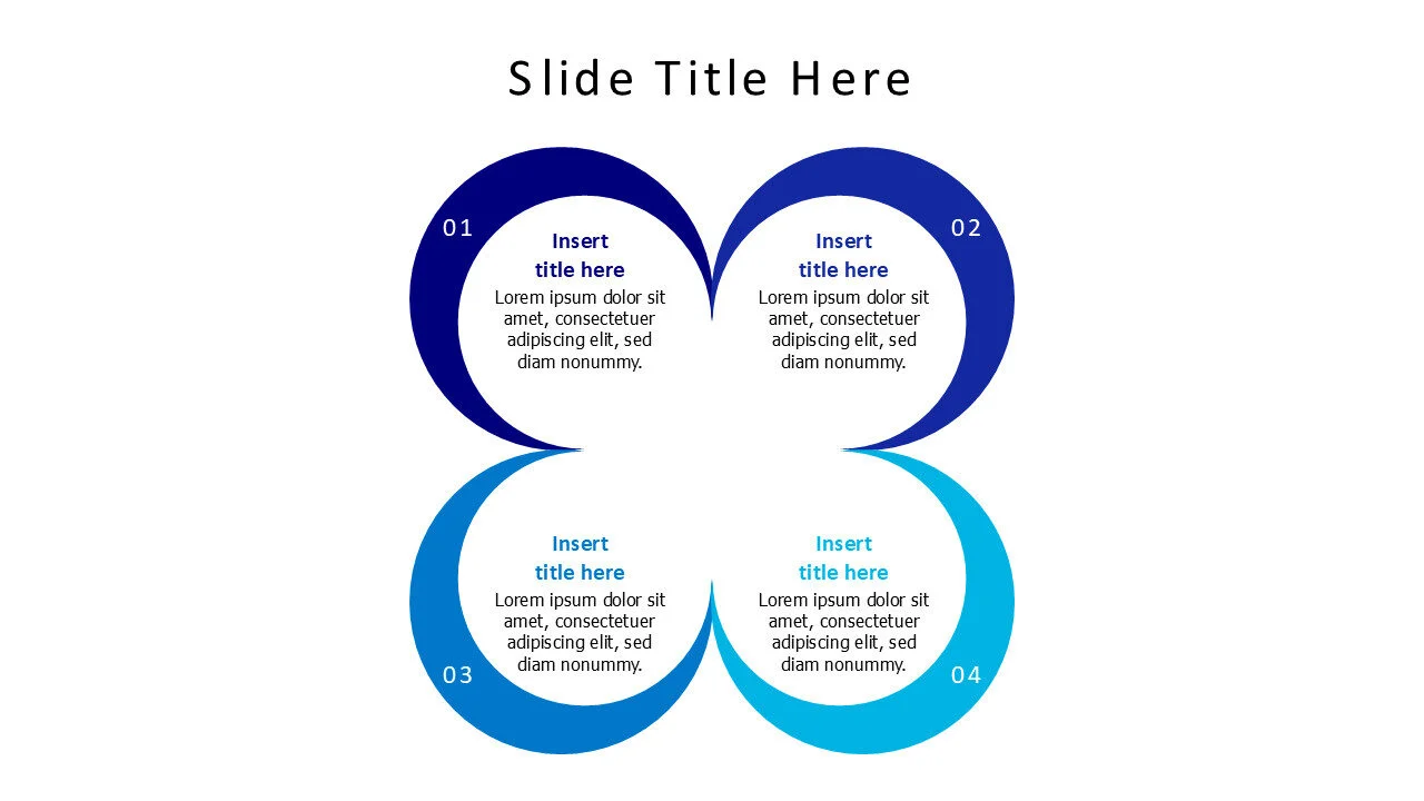 4 circles making a flower infographic