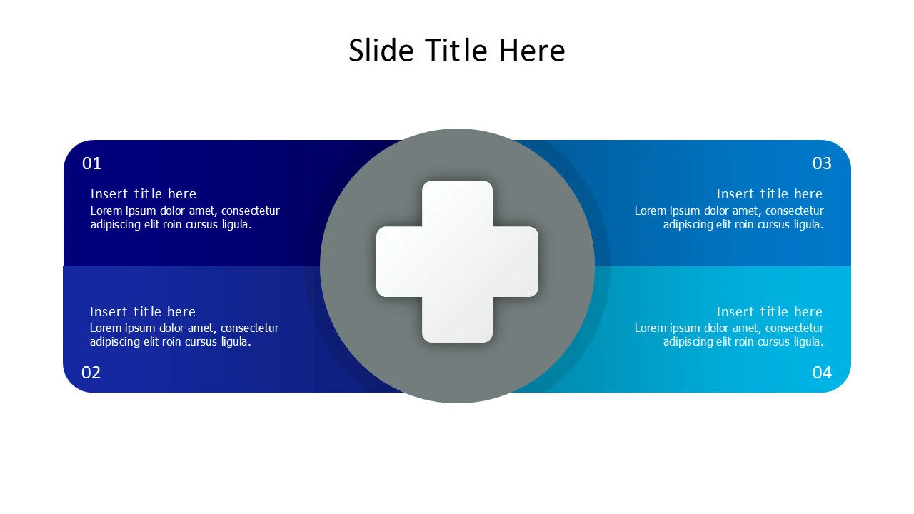 4 colored blocks from health icon infographic