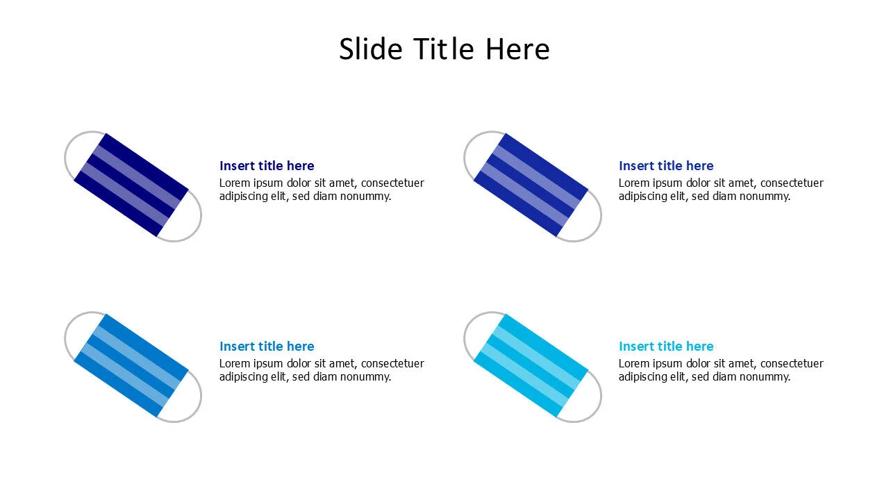 4 colored masks infographic