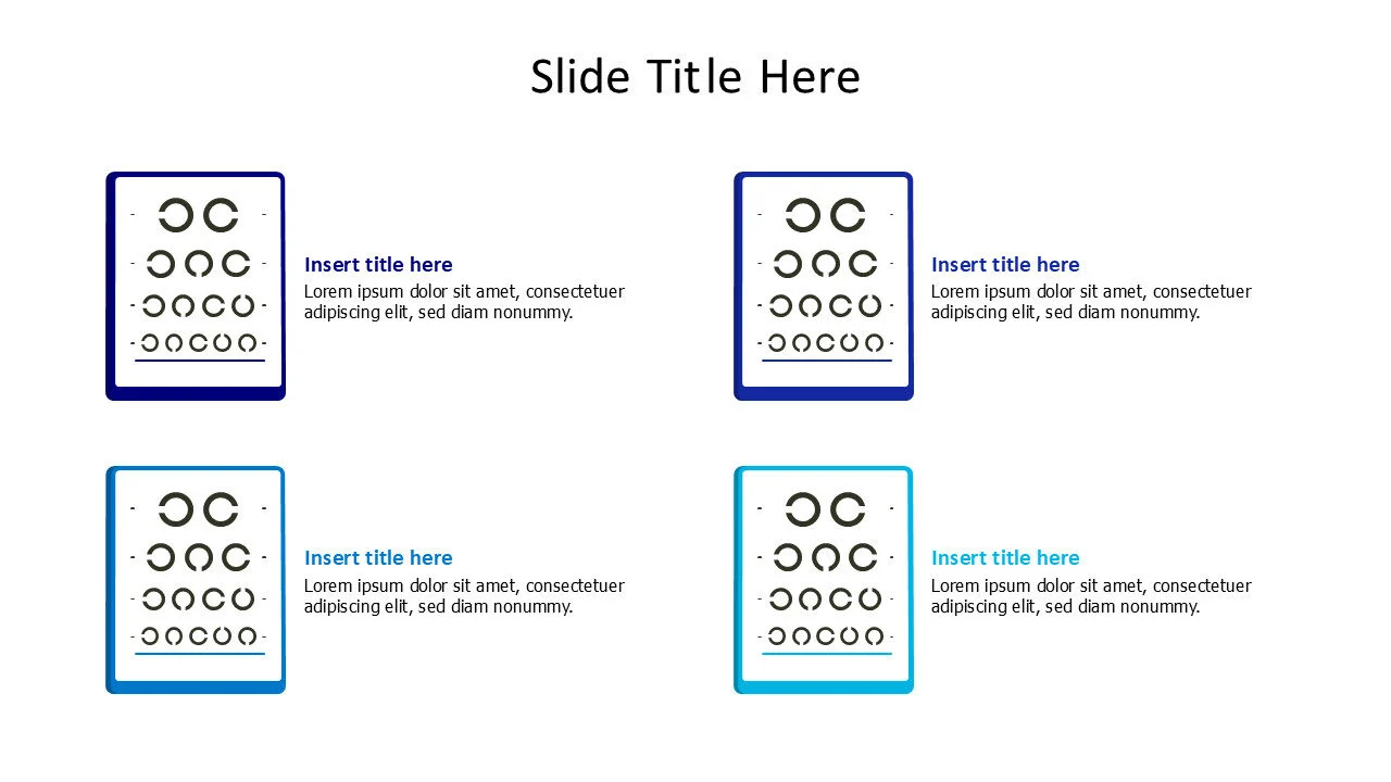 4 colored medical sight board infographic