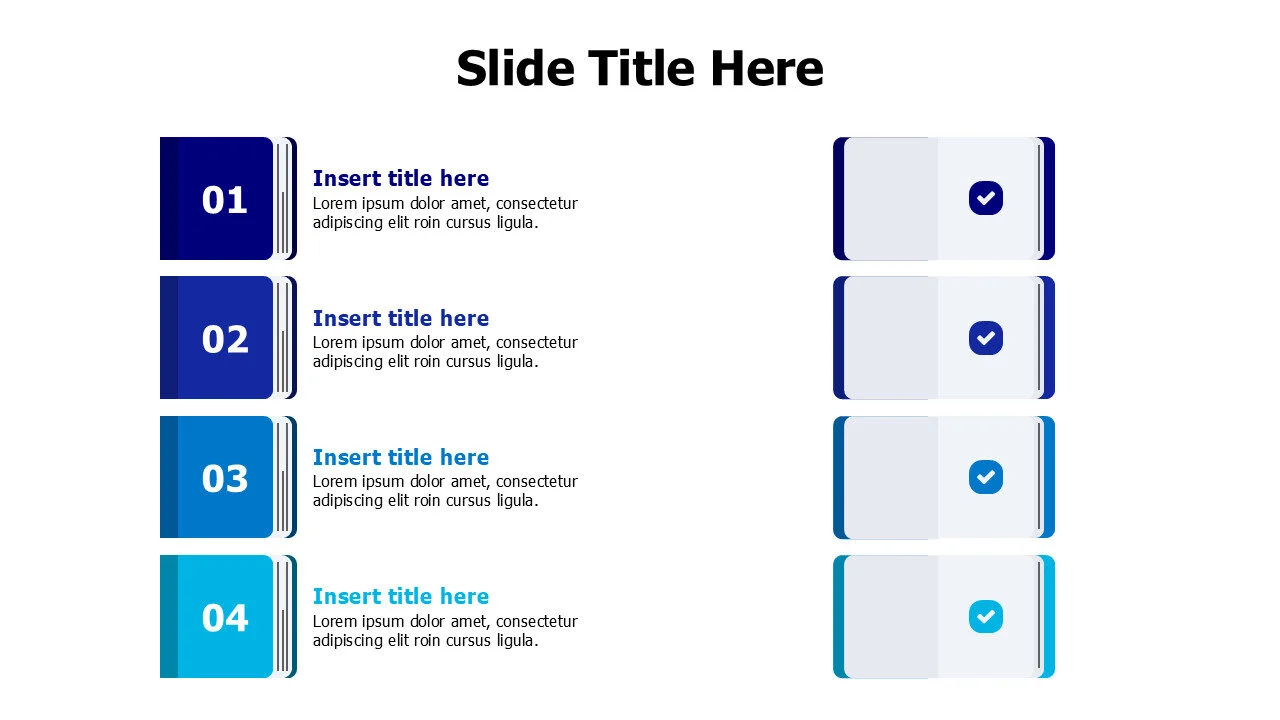 4 colored opened books infographic