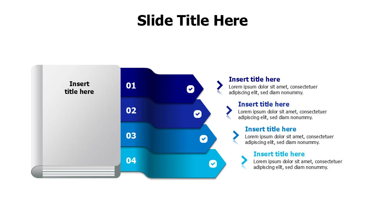 4 colored stripes from a book infographic