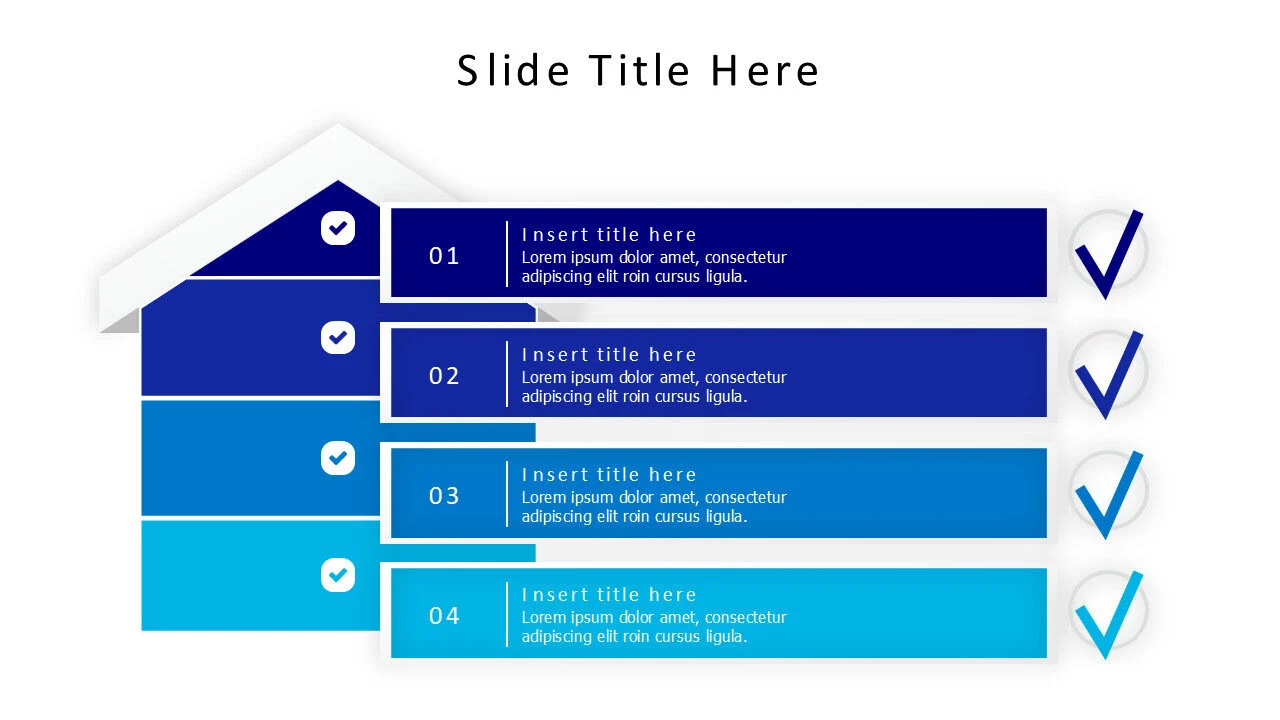 4 colored stripes from divided house infographic