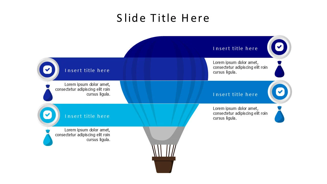 4 colored stripes from divided parachute infographic