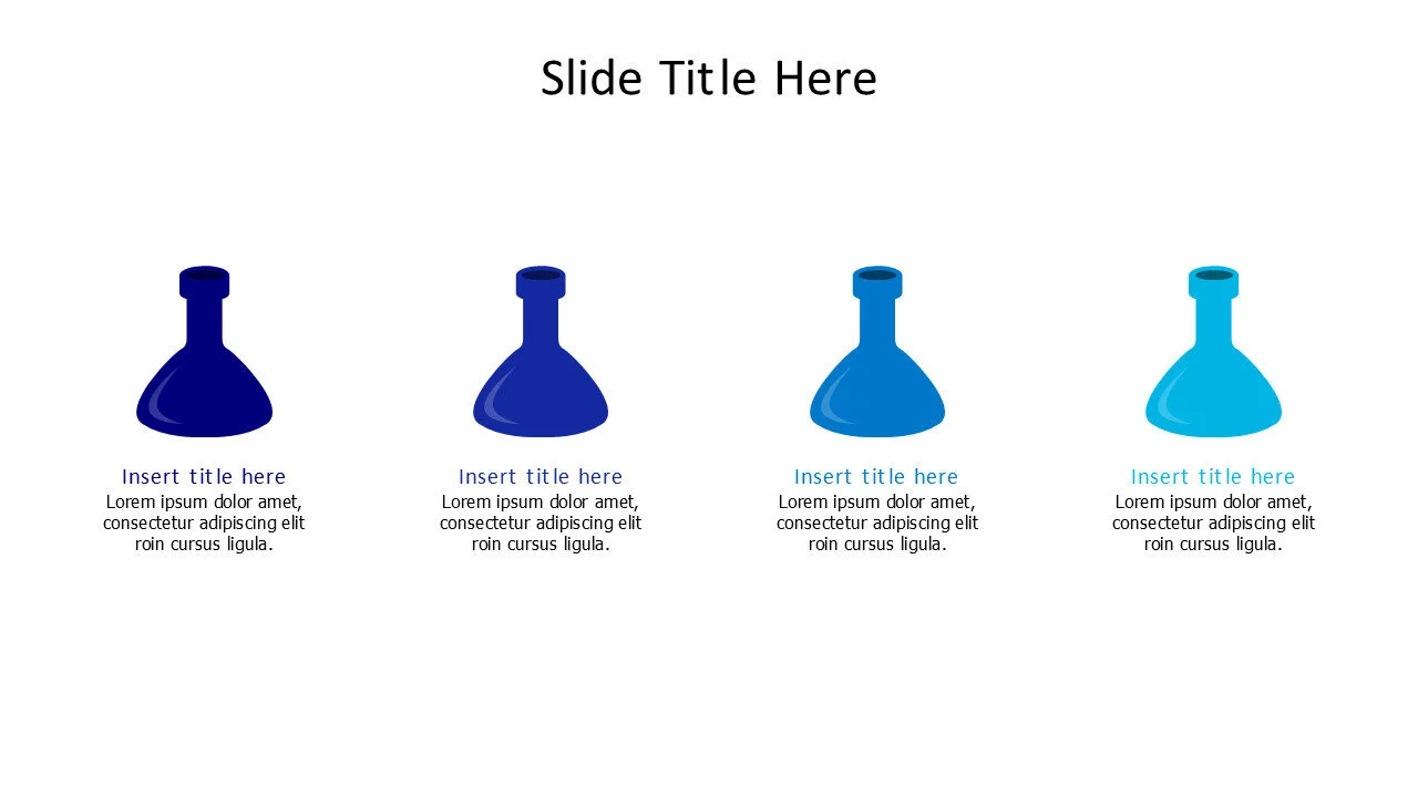 4 colored test tubes infographic