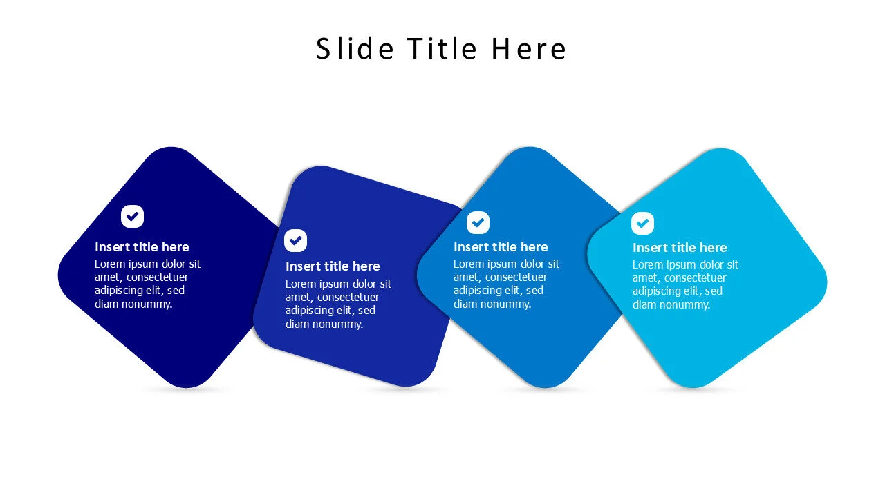 4 different colored squares with icons infographic