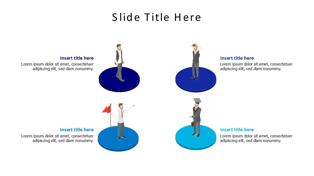 4 different standing men infographic