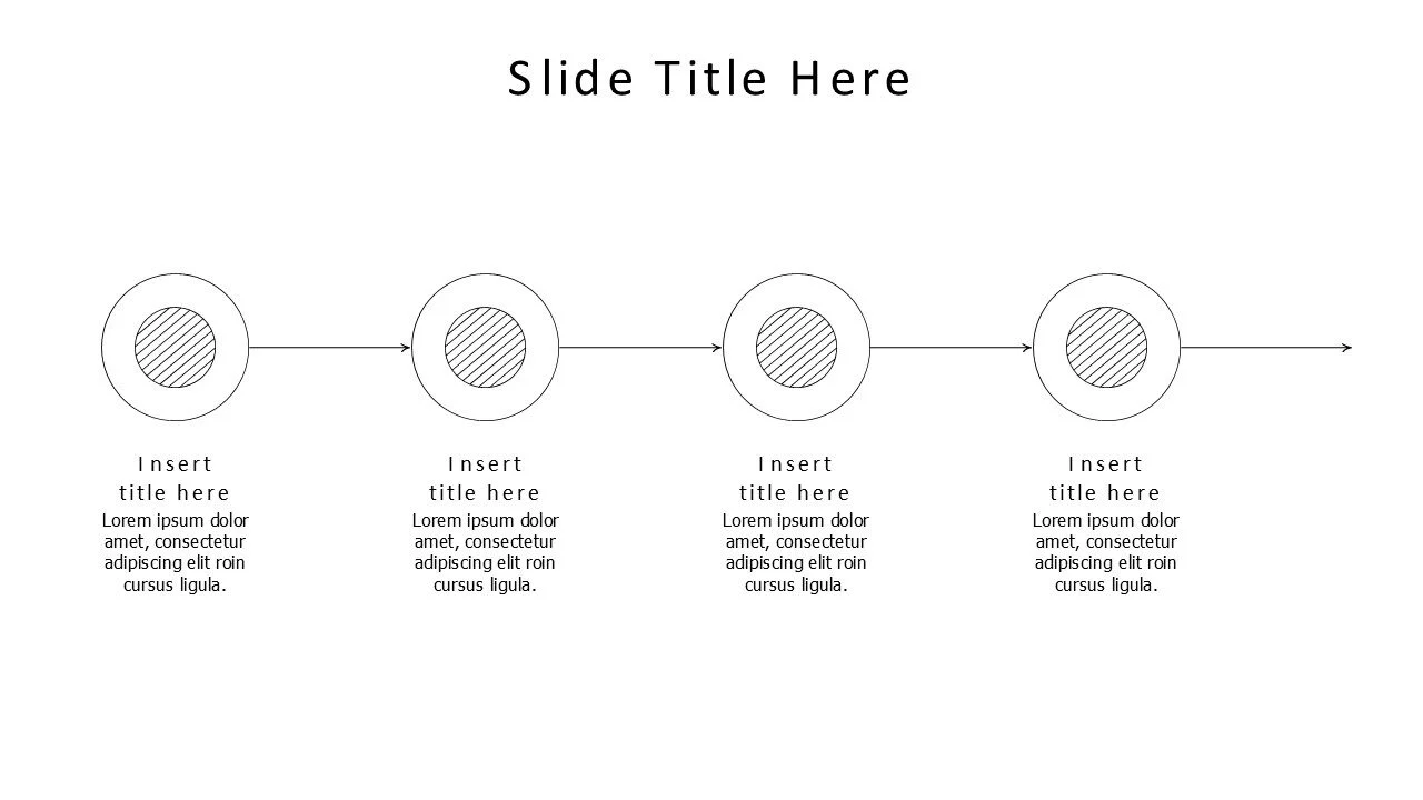 4 doodle circles to continue timeline infographic