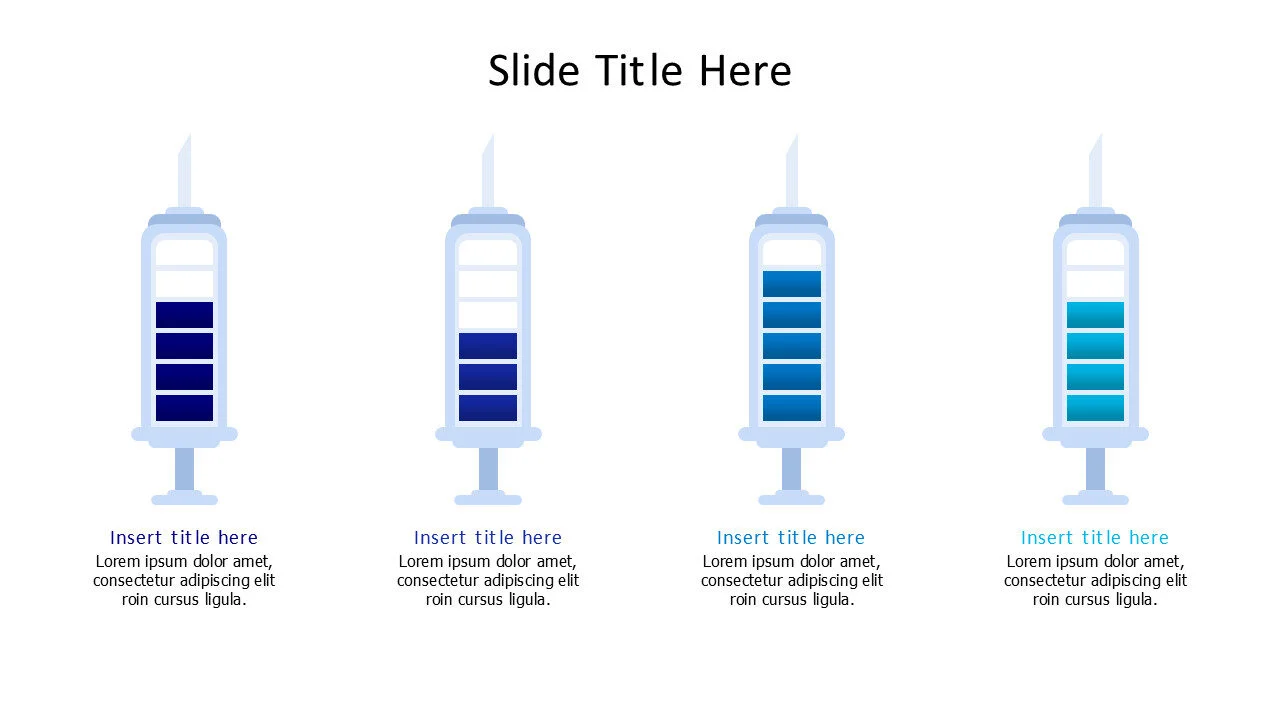 4 injections with editable levels infographic