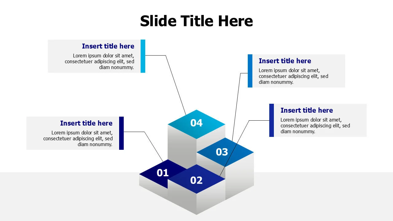 4 levels 3D infographic