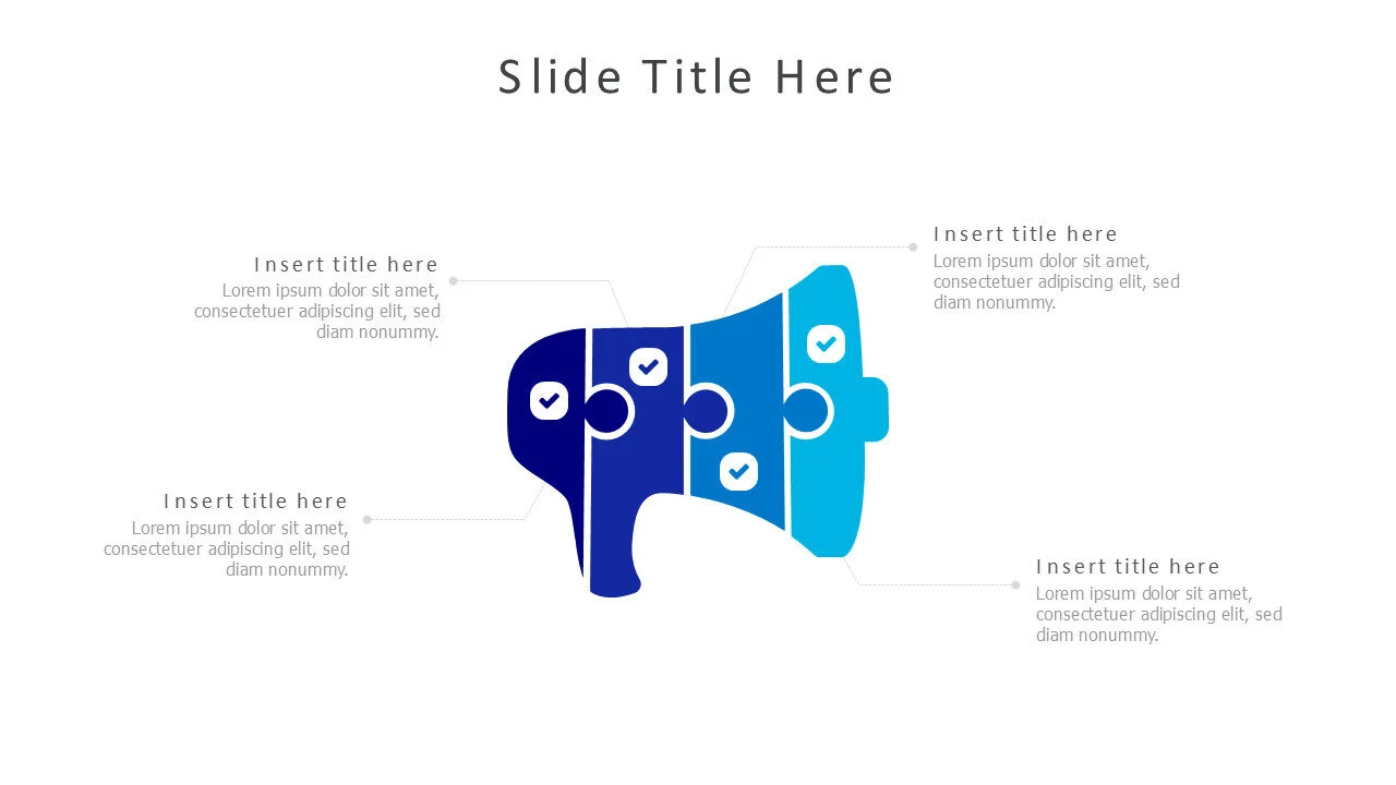 4 pieces megaphone puzzles 66