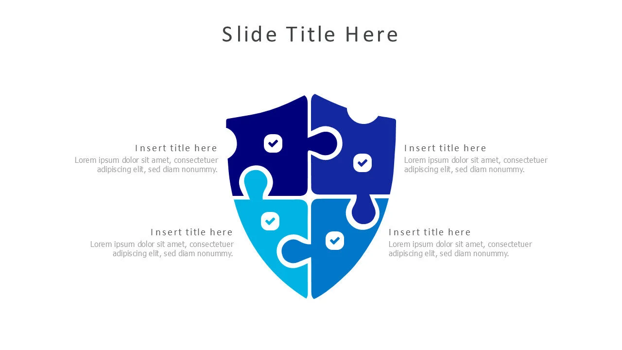 4 pieces shield puzzles 18