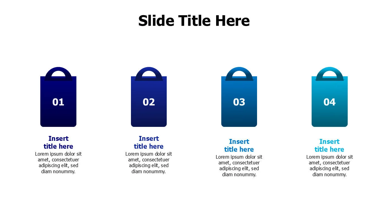 4 points 3D bags infographic