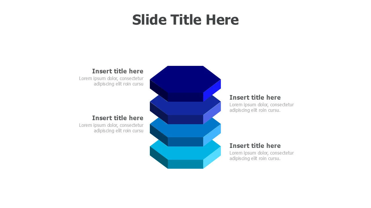 4 points 3D hexagons
