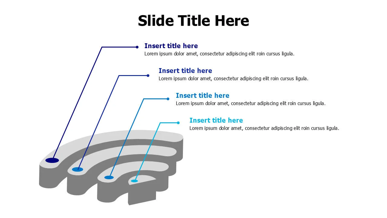 4 points 3D wi fi infographic