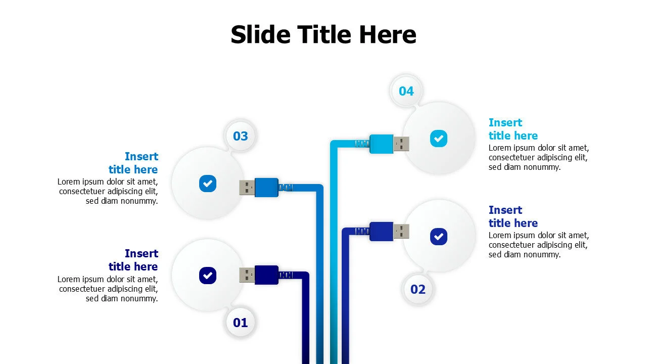 4 points USB wires infographic