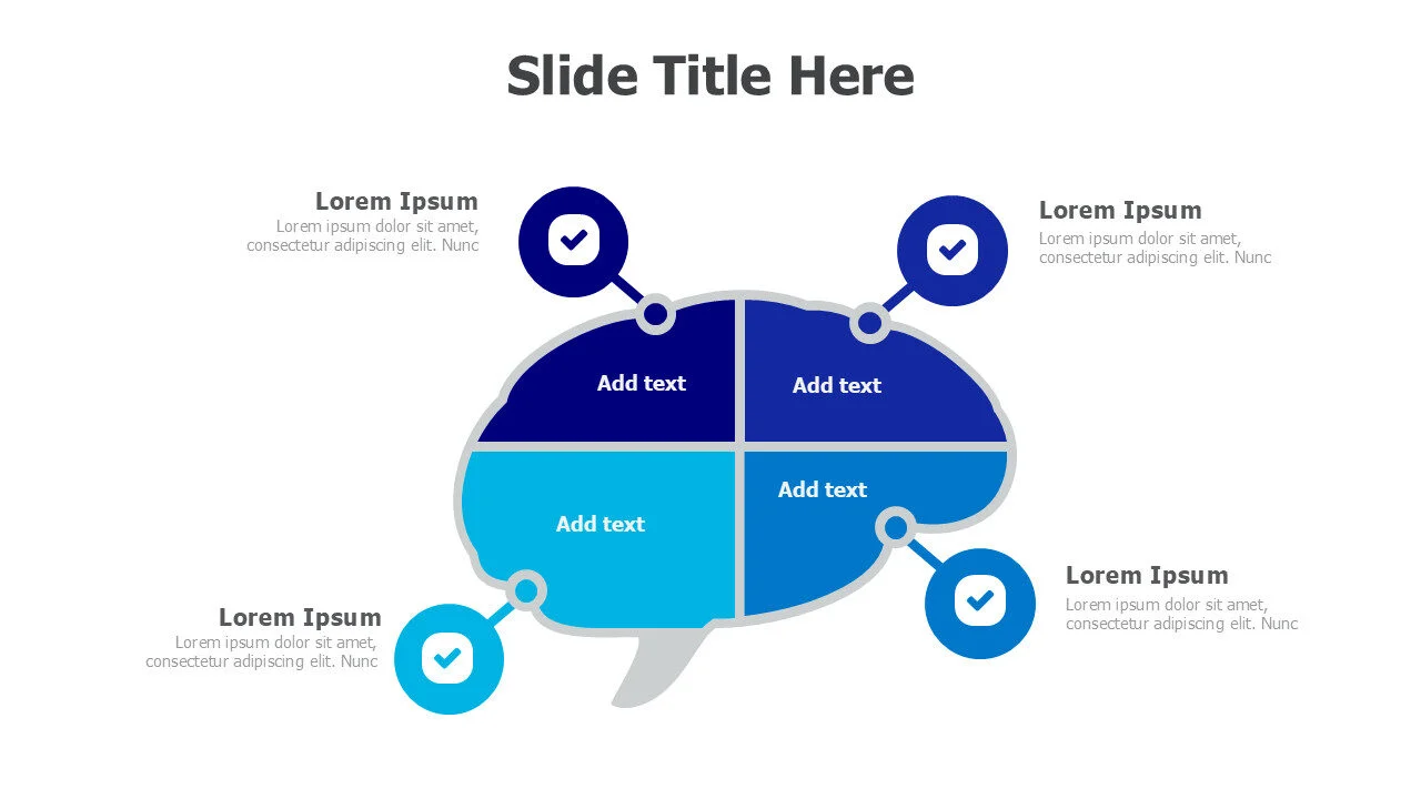 4 points brain infographic 15
