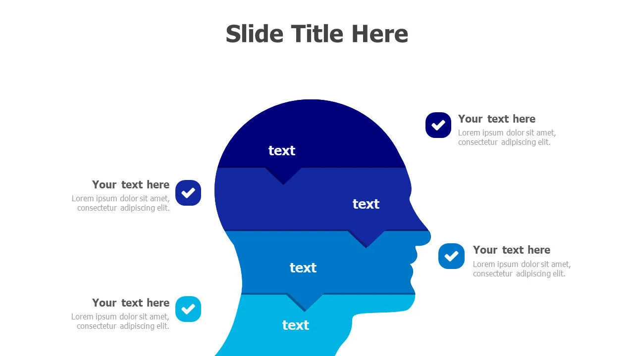4 points brain infographic 7