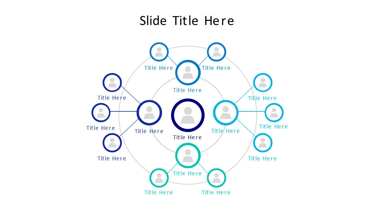 4 points circular people org chart infographic
