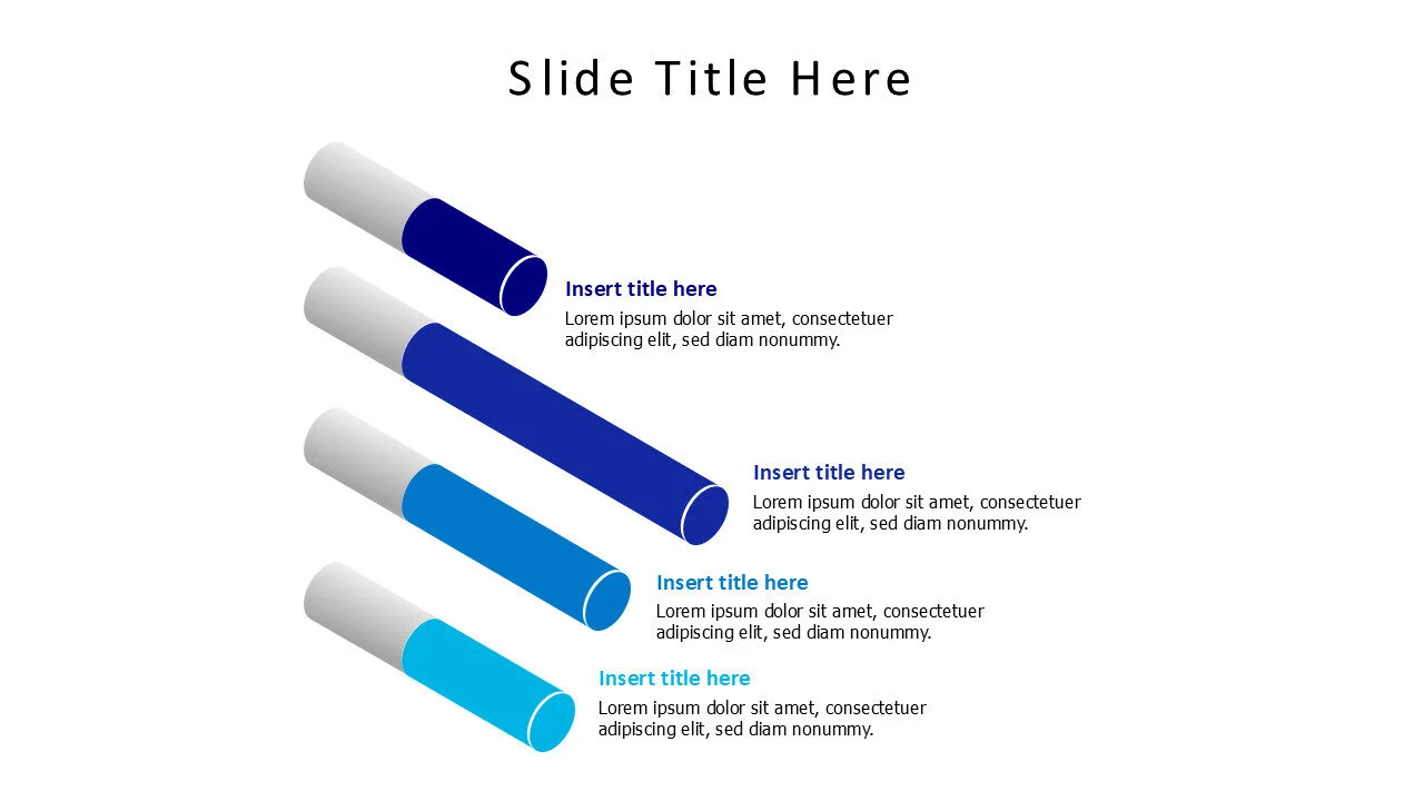 4 points colored flat pipes infographic