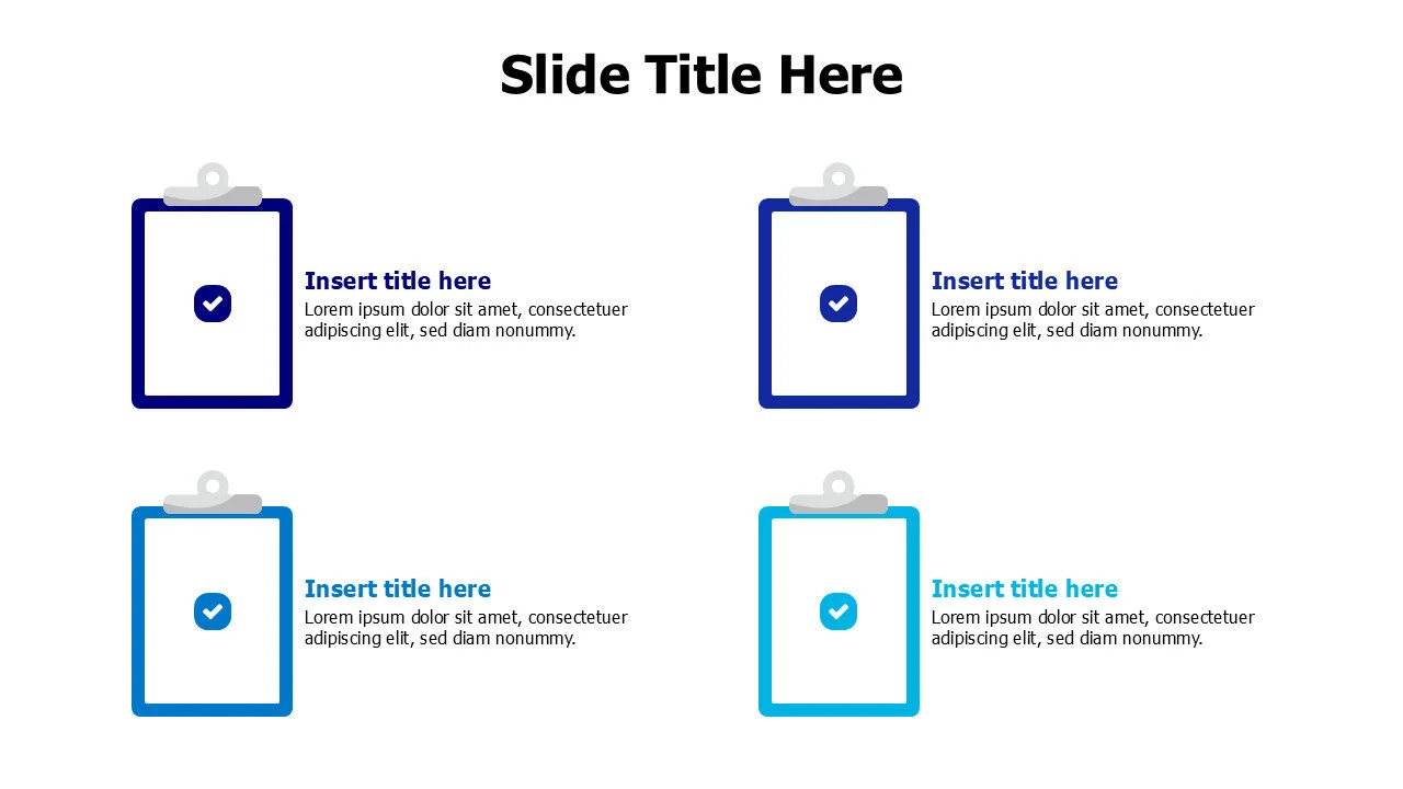 4 points colored folders infographic