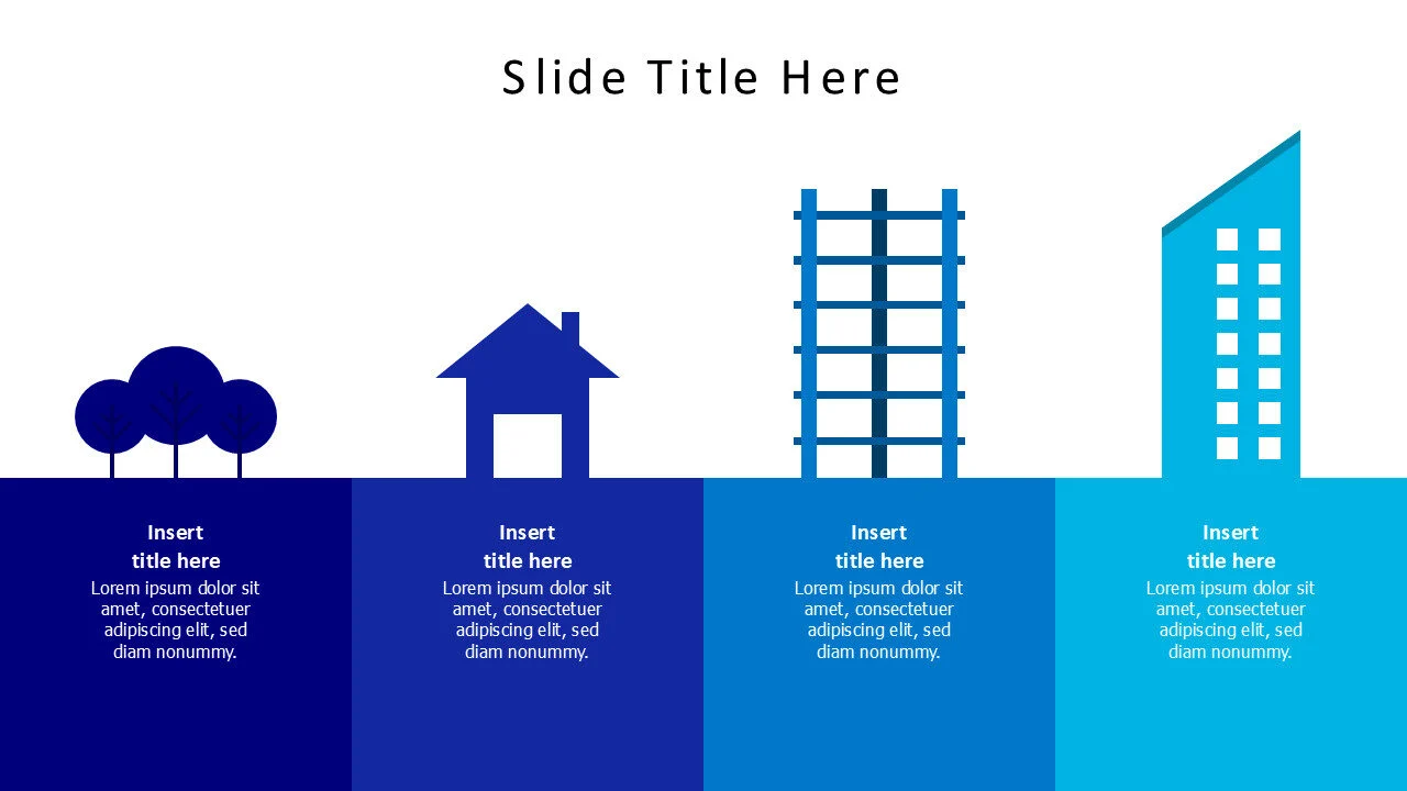4 points construction elements infographic