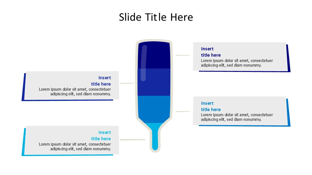 4 points divided colored thermometer infographic