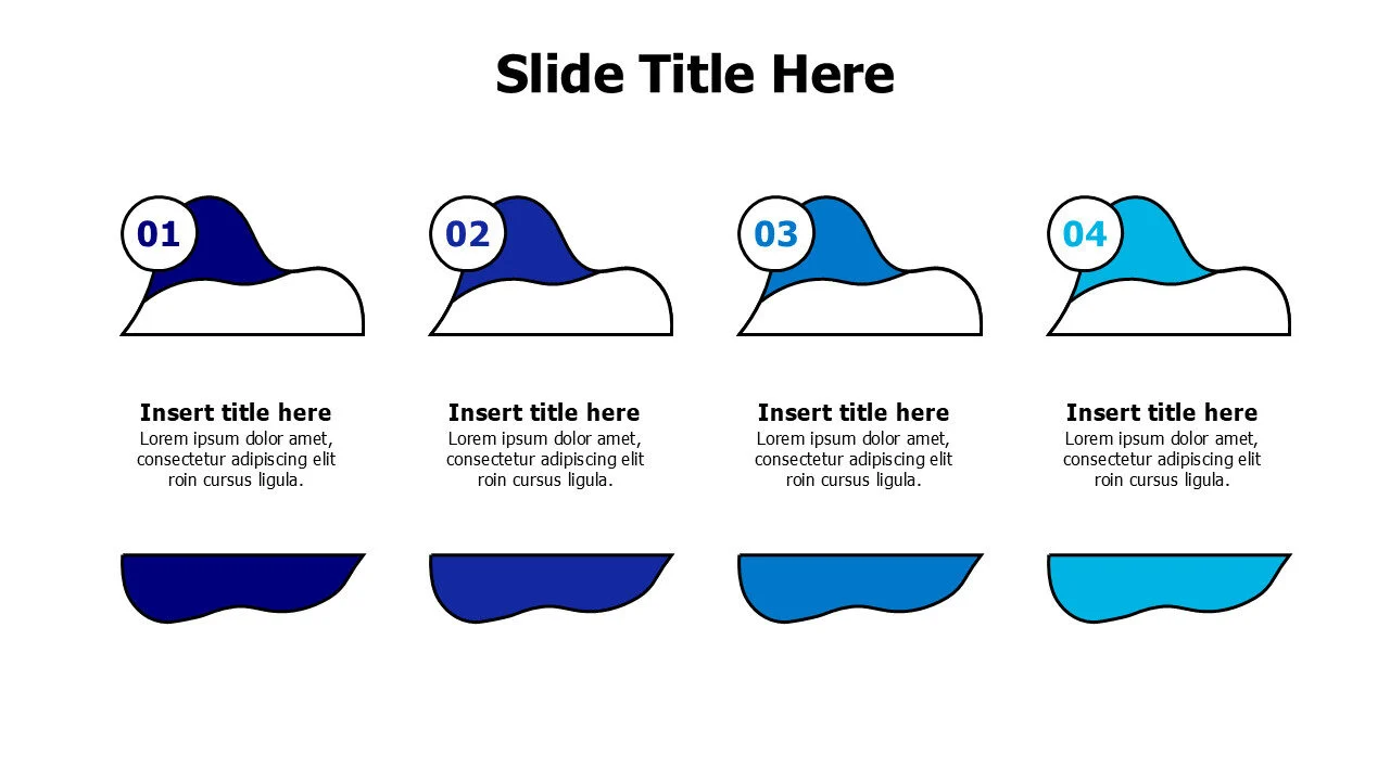 4 points divided outline fruit infographic