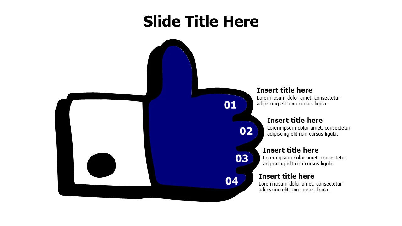4 points doodle like sign infographic