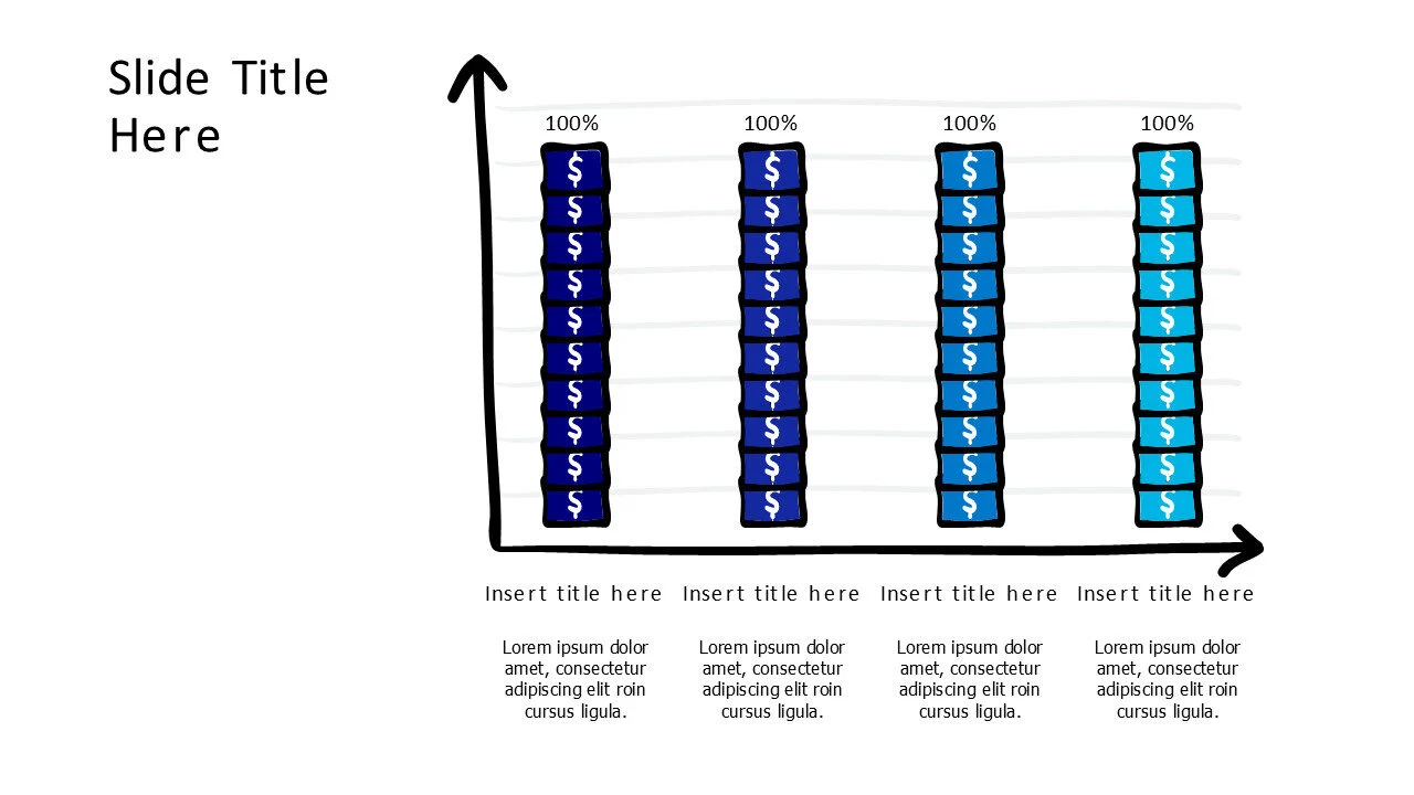 4 points doodle money chart infographic