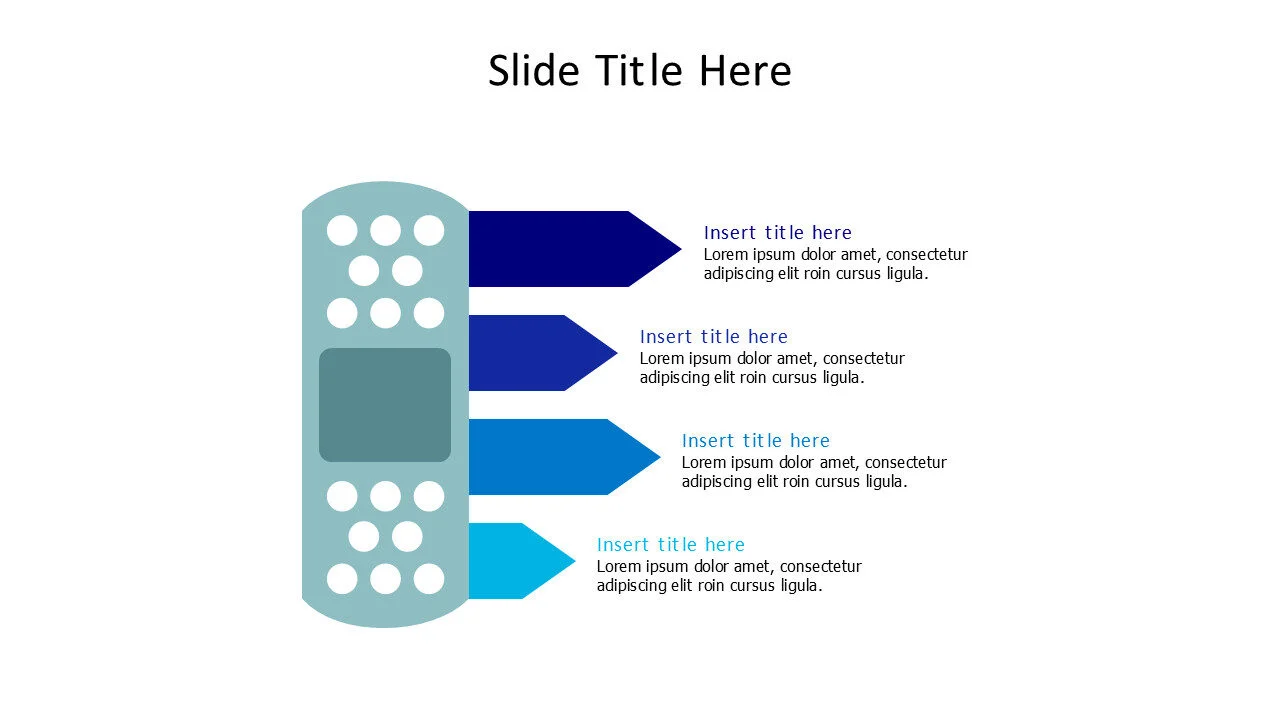 4 points dotted bandage infographic