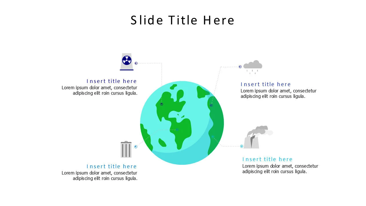 4 points earth branching infographic