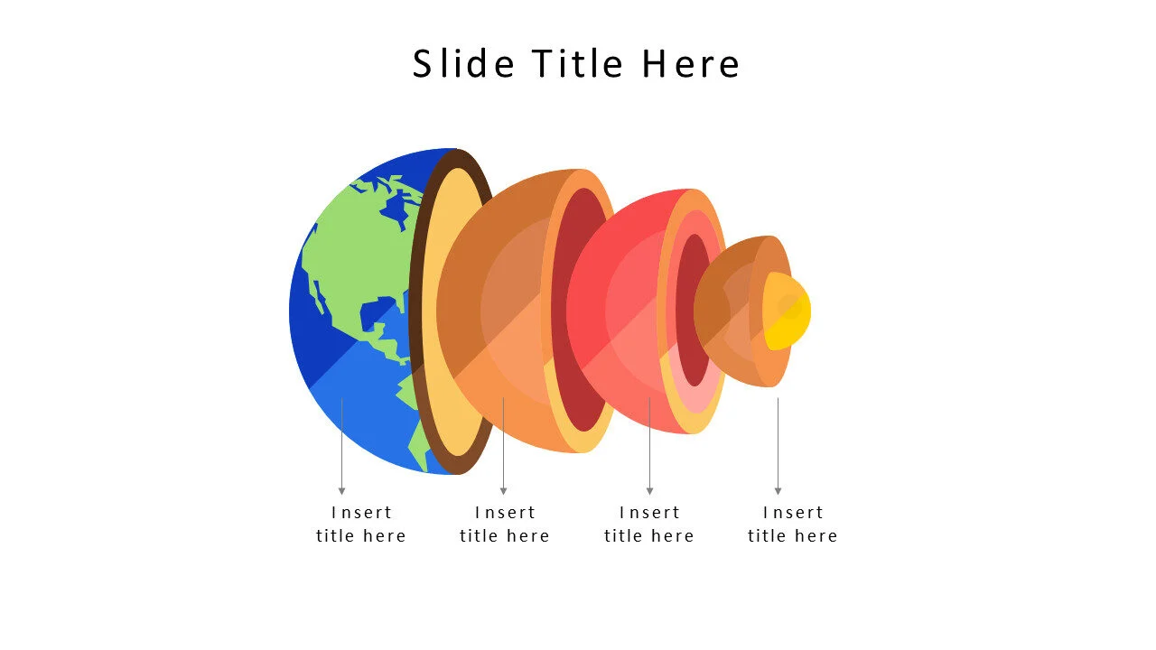 4 points earth layers geology infographic infographic