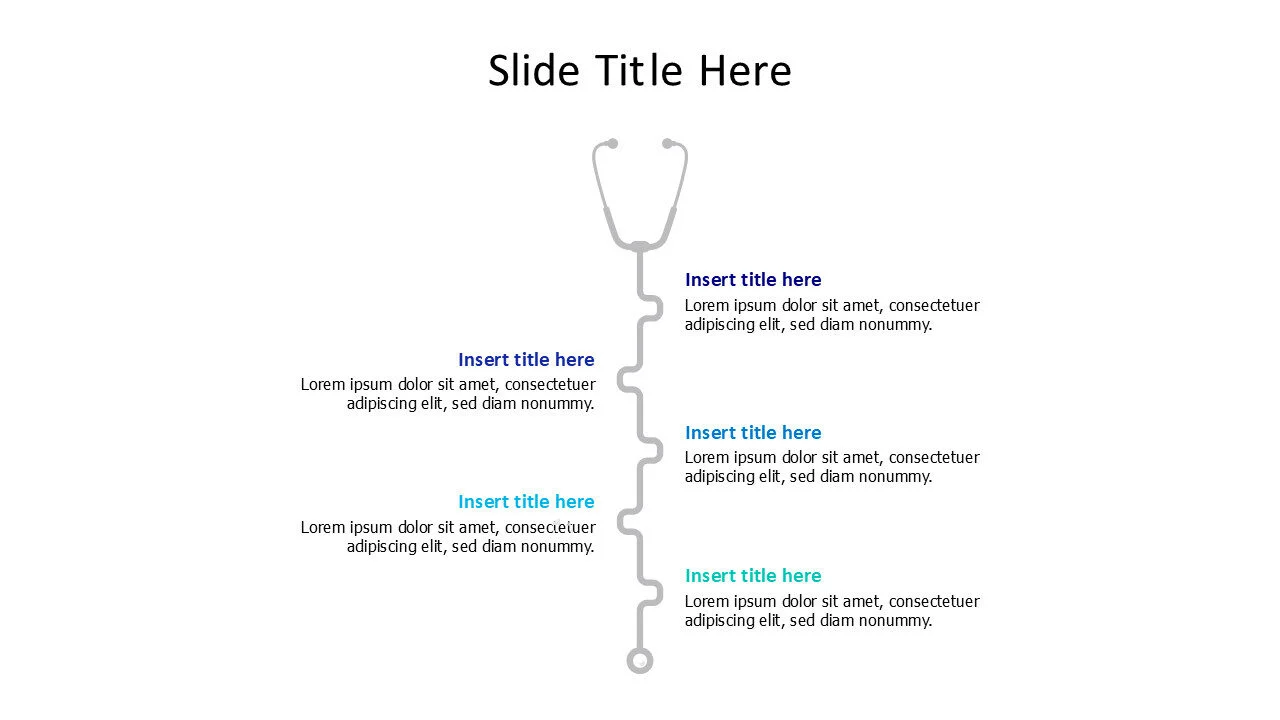 4 points flat stethoscope infographic