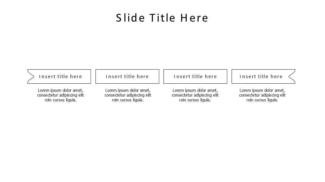 4 points framed titles infographic