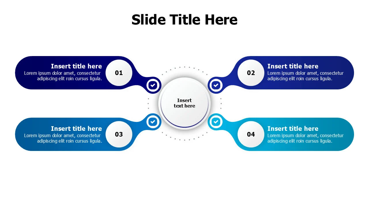 4 points from a circle comparison infographic