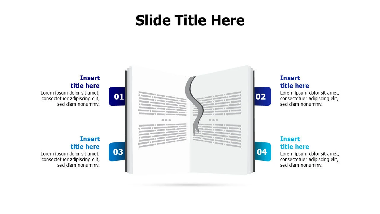 4 points from an open book infographic