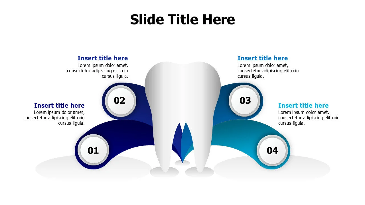 4 points from white tooth