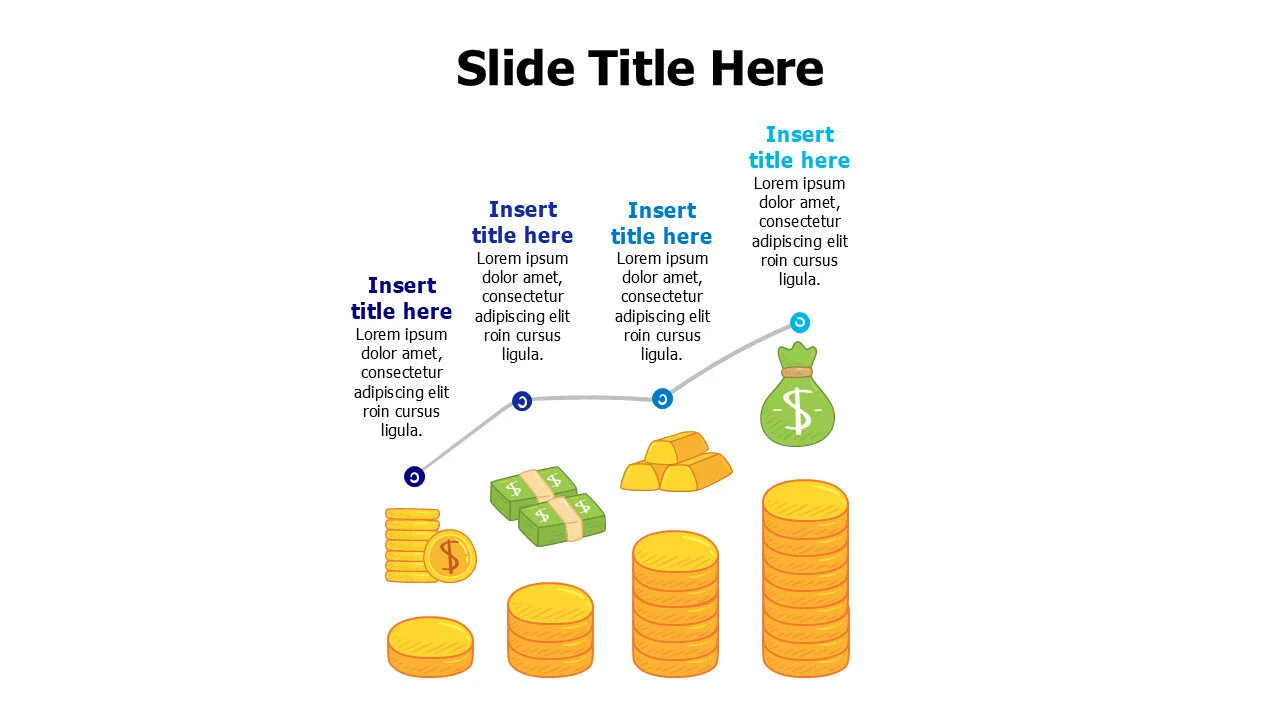 4 points growing money infographic