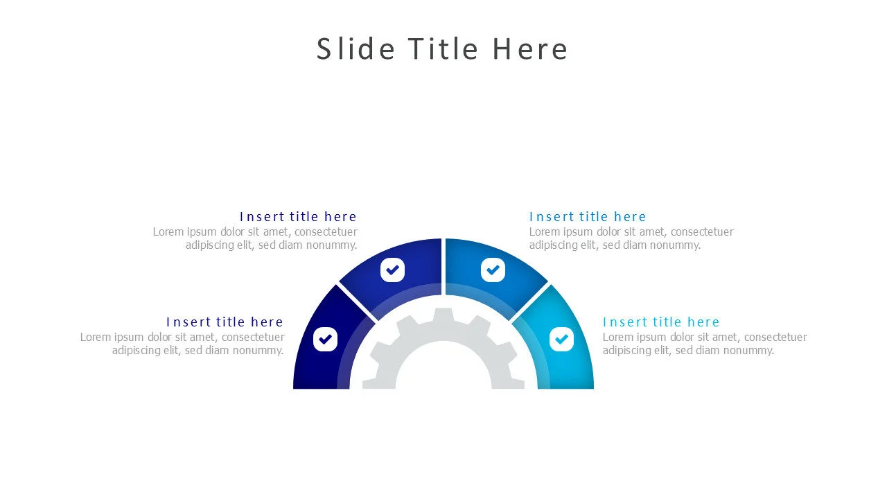 4 points half circle around gear