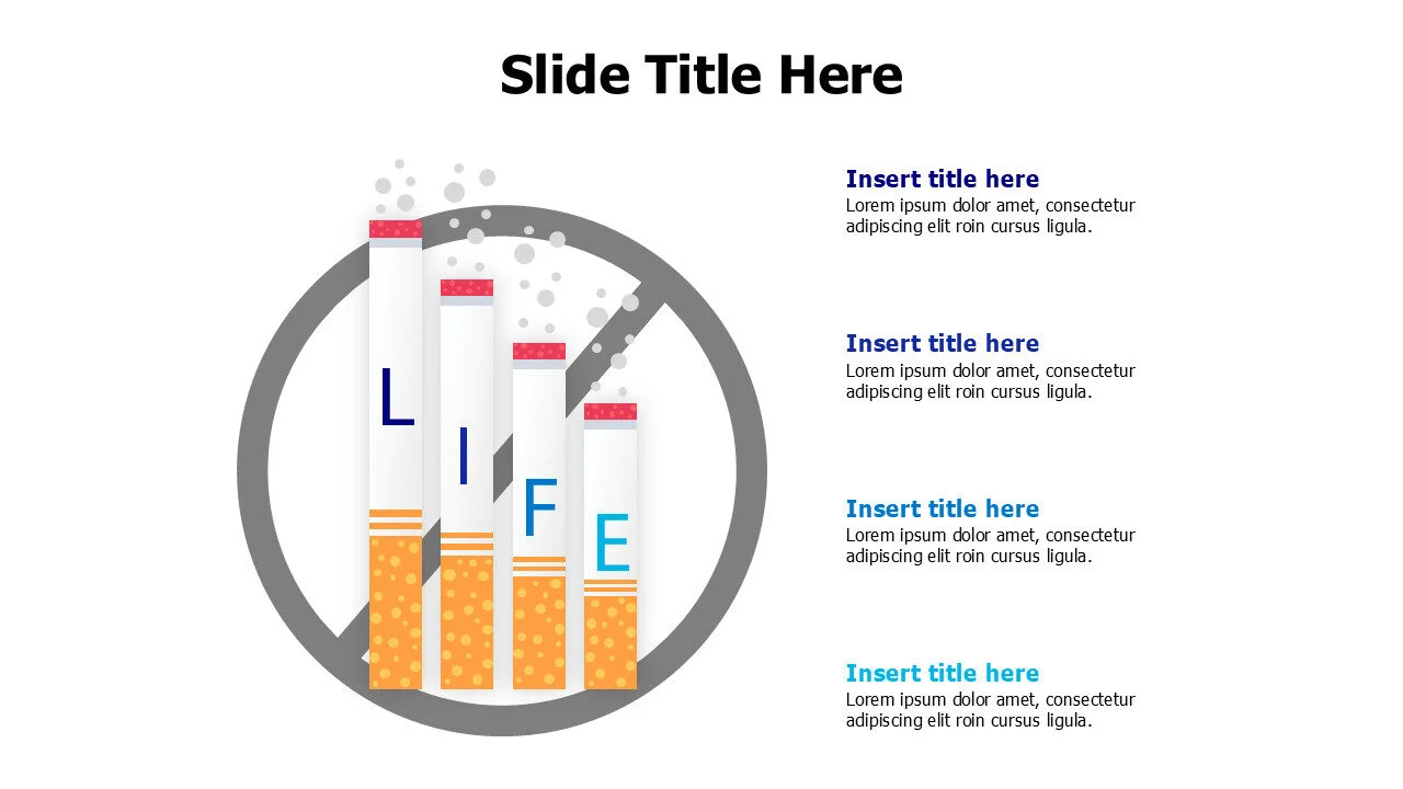 4 points no smoking sign infographic