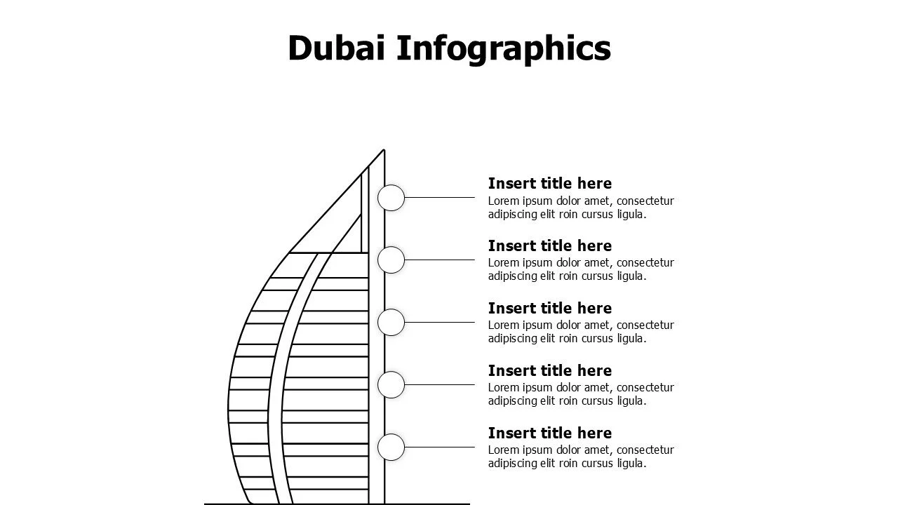 4 points outline Burj Al Arab infographic