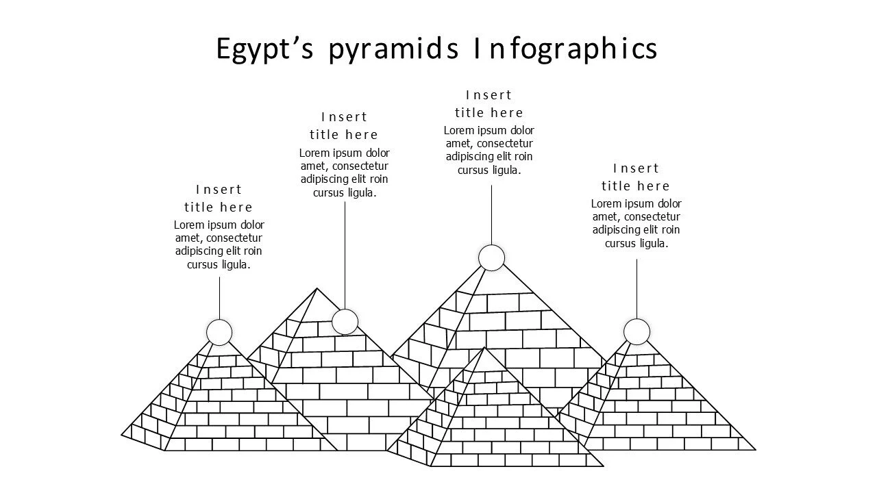 4 points outline Pyramids of Giza infographic