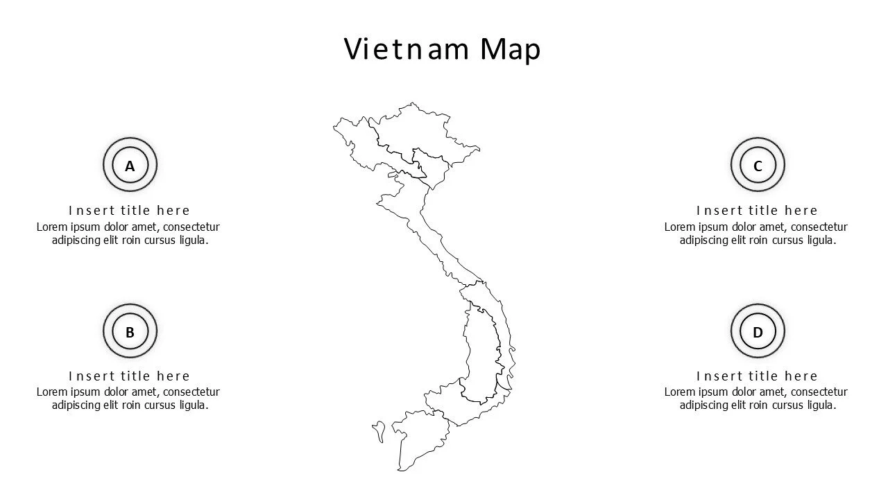 4 points outline Vietnam infographic
