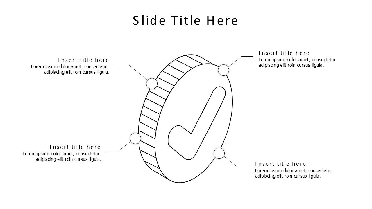 4 points outline correct mark infographic