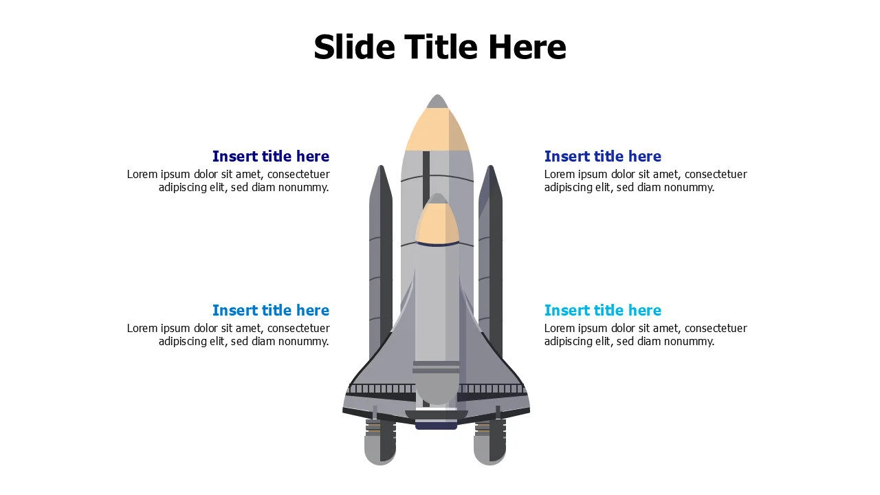 4 points rocket launching with a bencil infographic