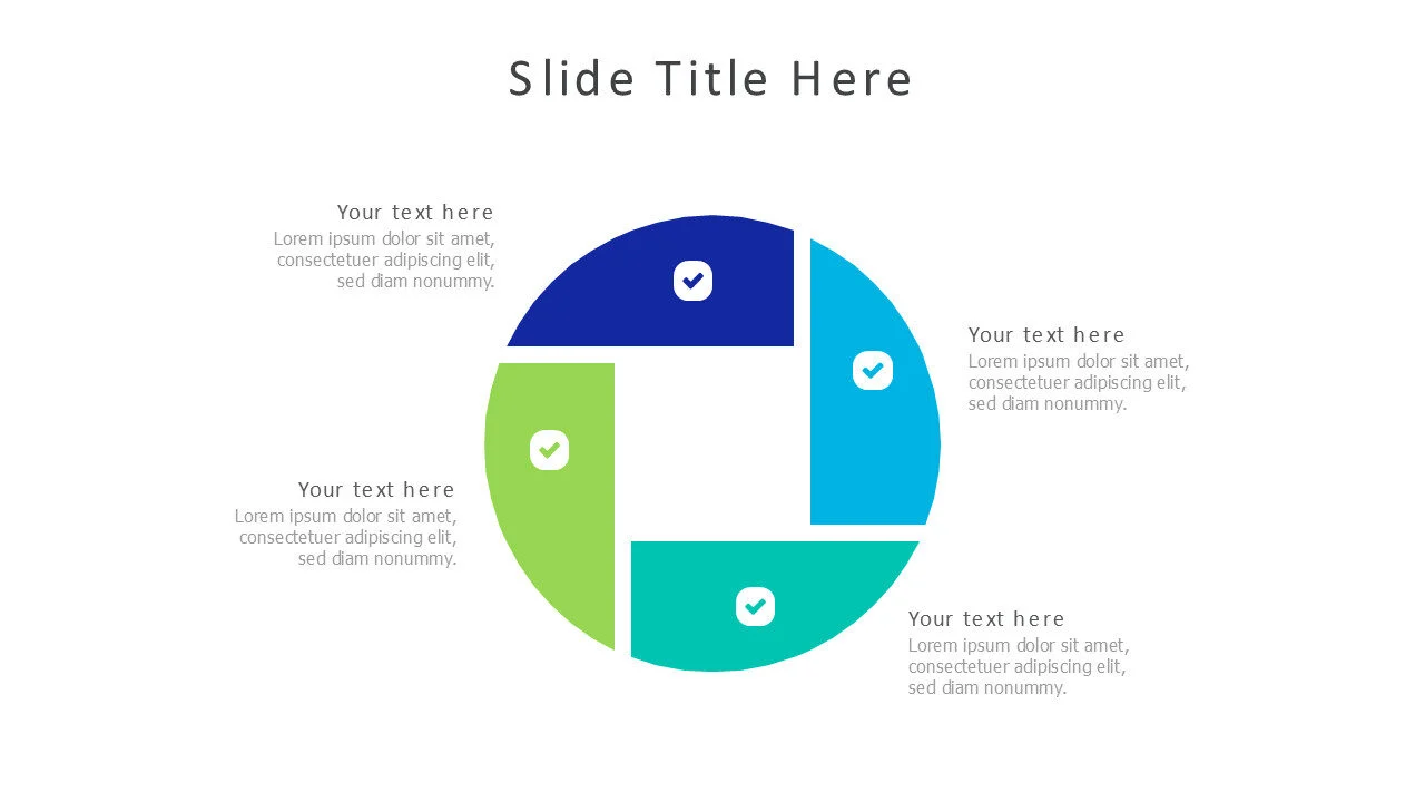 4 points round infographic
